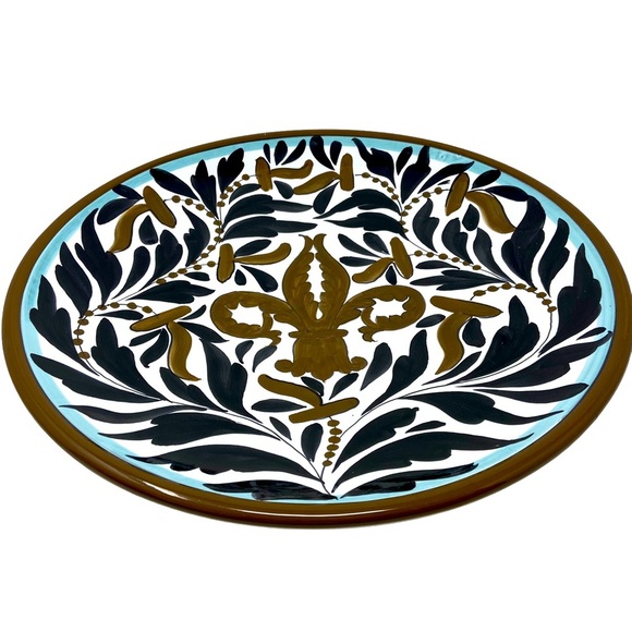 Global View Inc.Large PotteryHand PaintedPlatterWall Decor16”